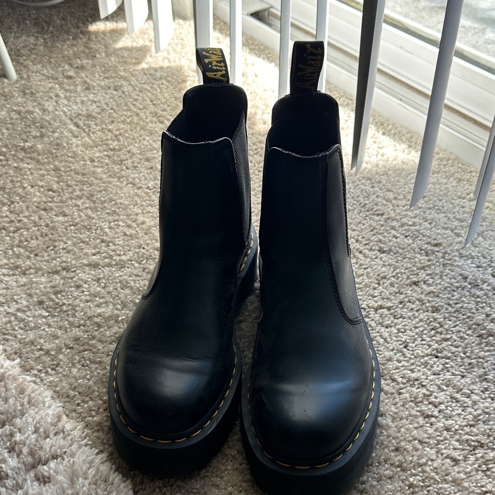Black Leather Chelsea Boots